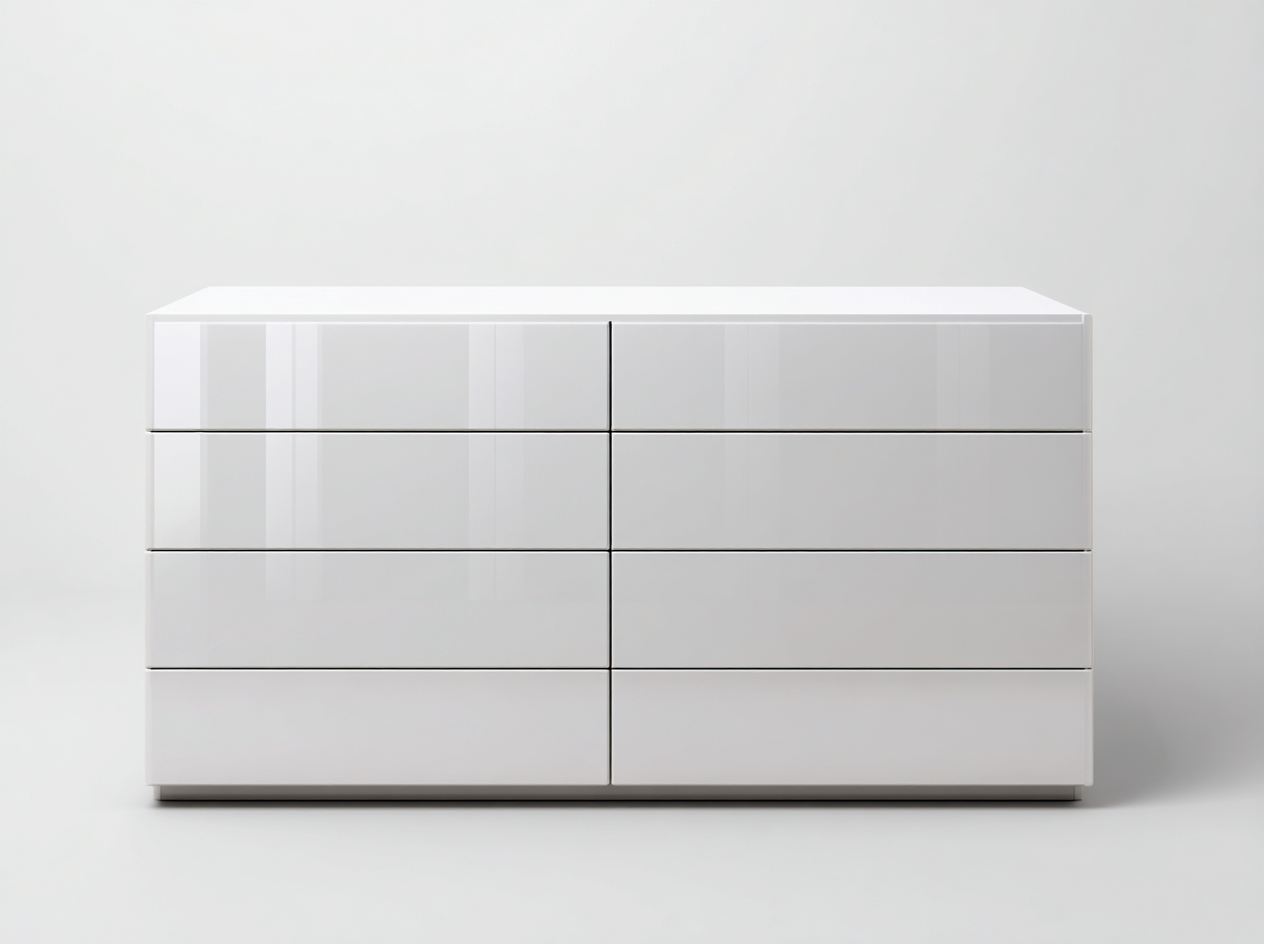 Kommode mit Schubladen Holzwerkstoff 140x45x75 cm - Weiß - Modernes Design für Schlafzimmer und Wohnzimmer-Havengetlab