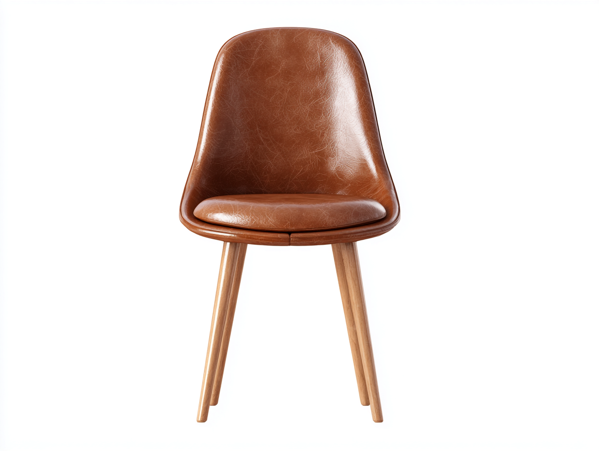 Esszimmerstühle Kunstleder Holz 45x55x85 cm - Braun-Natur - Modernes Design für Esszimmer und Küche-Havengetlab
