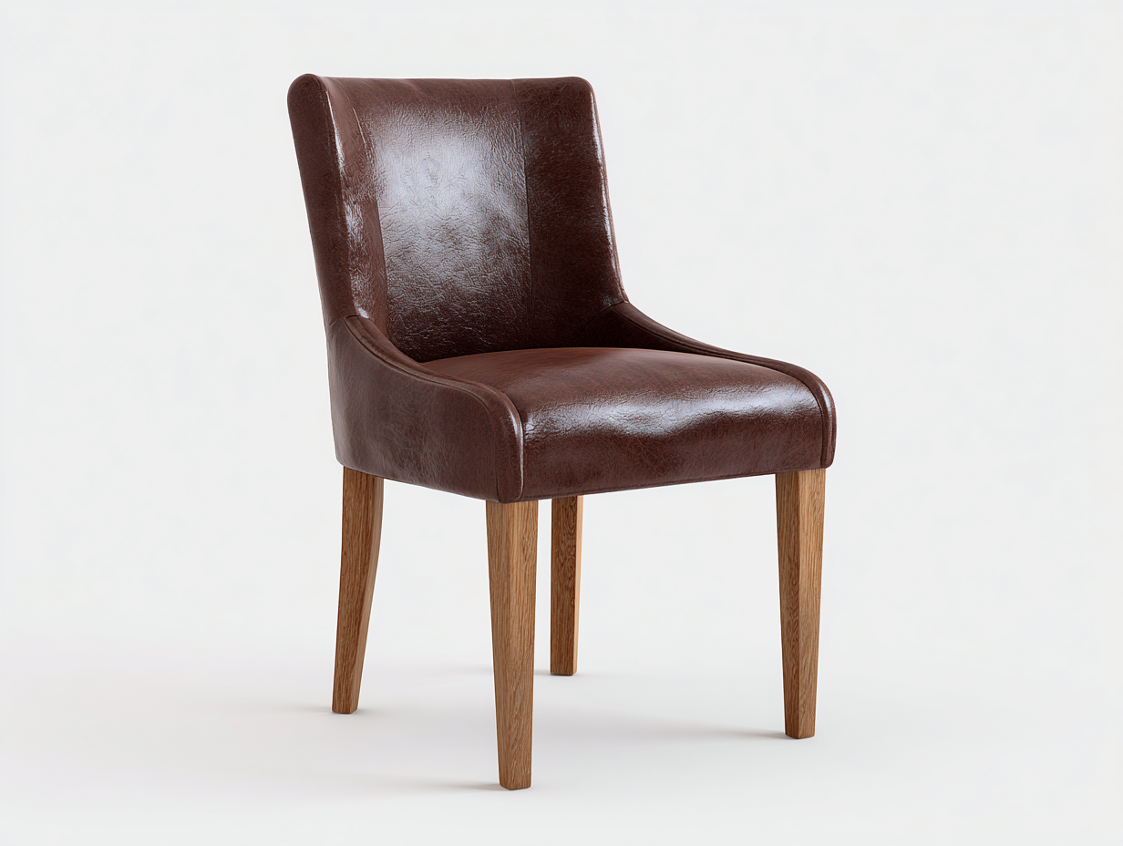 Esszimmerstühle Kunstleder 50x58x82 cm - Dunkelbraun - Modernes Design mit Holzbeinen für Esszimmer-Havengetlab