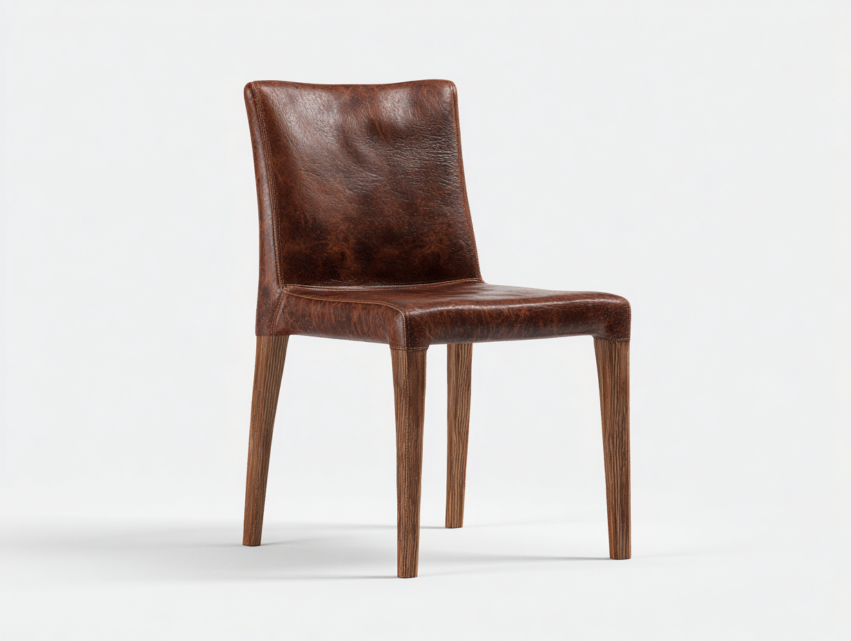 Esszimmerstühle Lederoptik Holzbeine 50x55x85 cm Dunkelbraun geeignet für Esszimmer - Modernes Design-Havengetlab