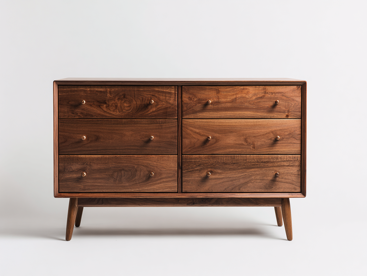Kommode mit Schubladen Massivholz 130x45x80 cm Braun Schlafzimmer Skandinavisches Design-Havengetlab