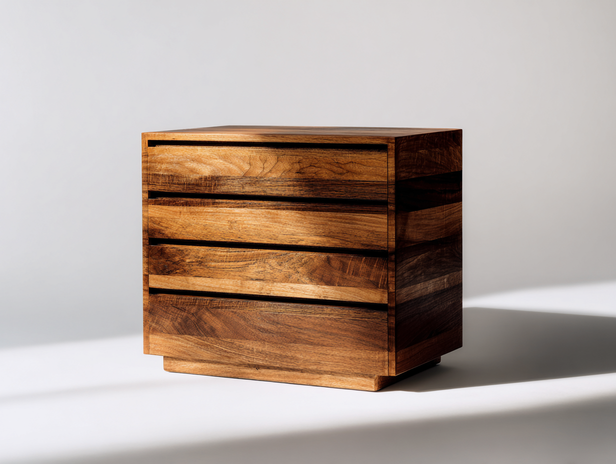 Kommode mit Schubladen Massivholz 90x45x75 cm Braun geeignet für Schlafzimmer - Modernes Design-Havengetlab