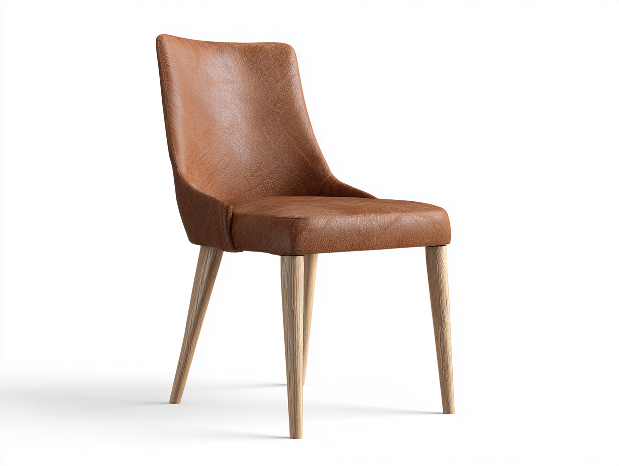 Esszimmerstühle - Kunstleder-Holz - 54x59x86 cm - Braun - Moderner Stil-Homigetshop