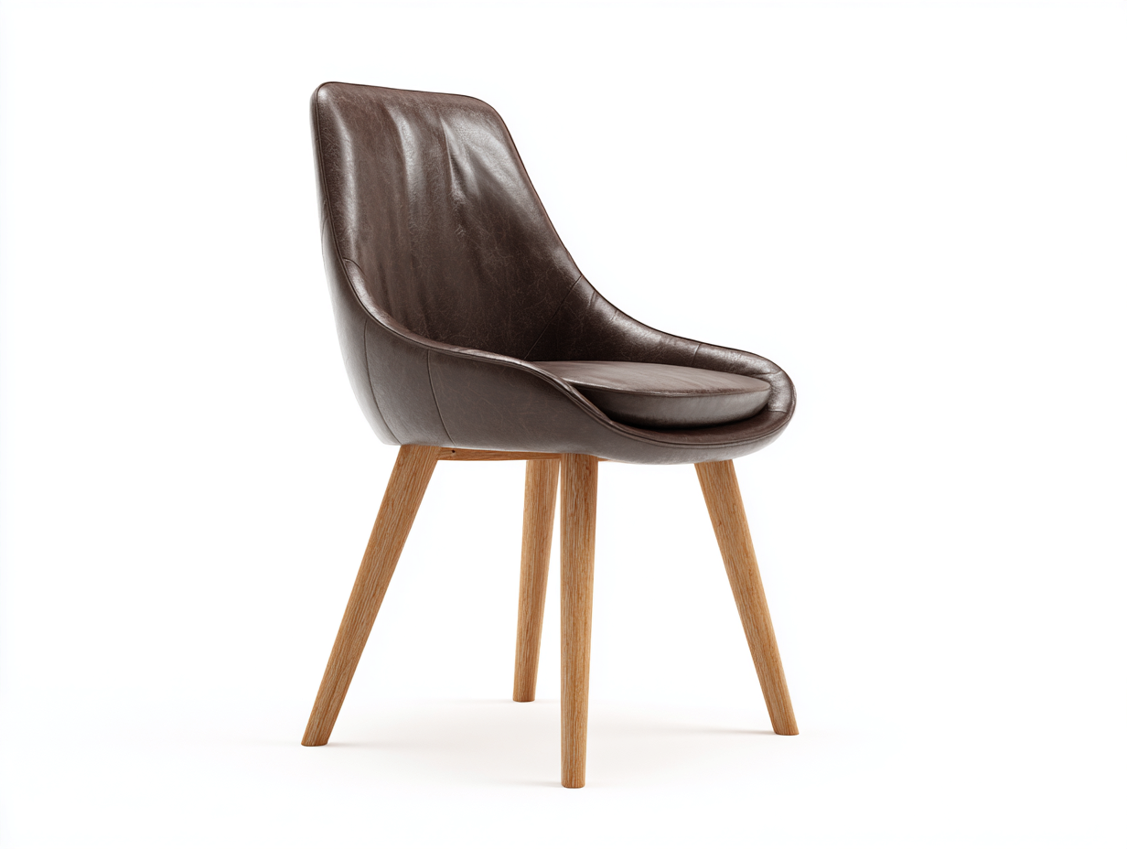 Esszimmerstühle-Kunstleder-Holz-60x57x85 cm-Dunkelbraun-Moderner Stil-Homigetshop