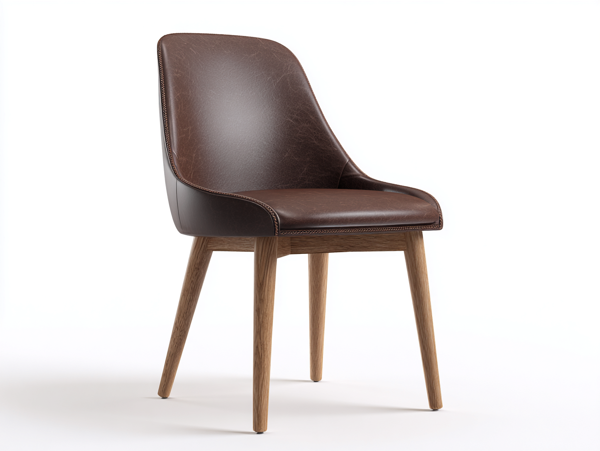 Esszimmerstühle-Kunstleder-Holz-56x54x82 cm-Dunkelbraun-Klassischer Stil-Homigetshop