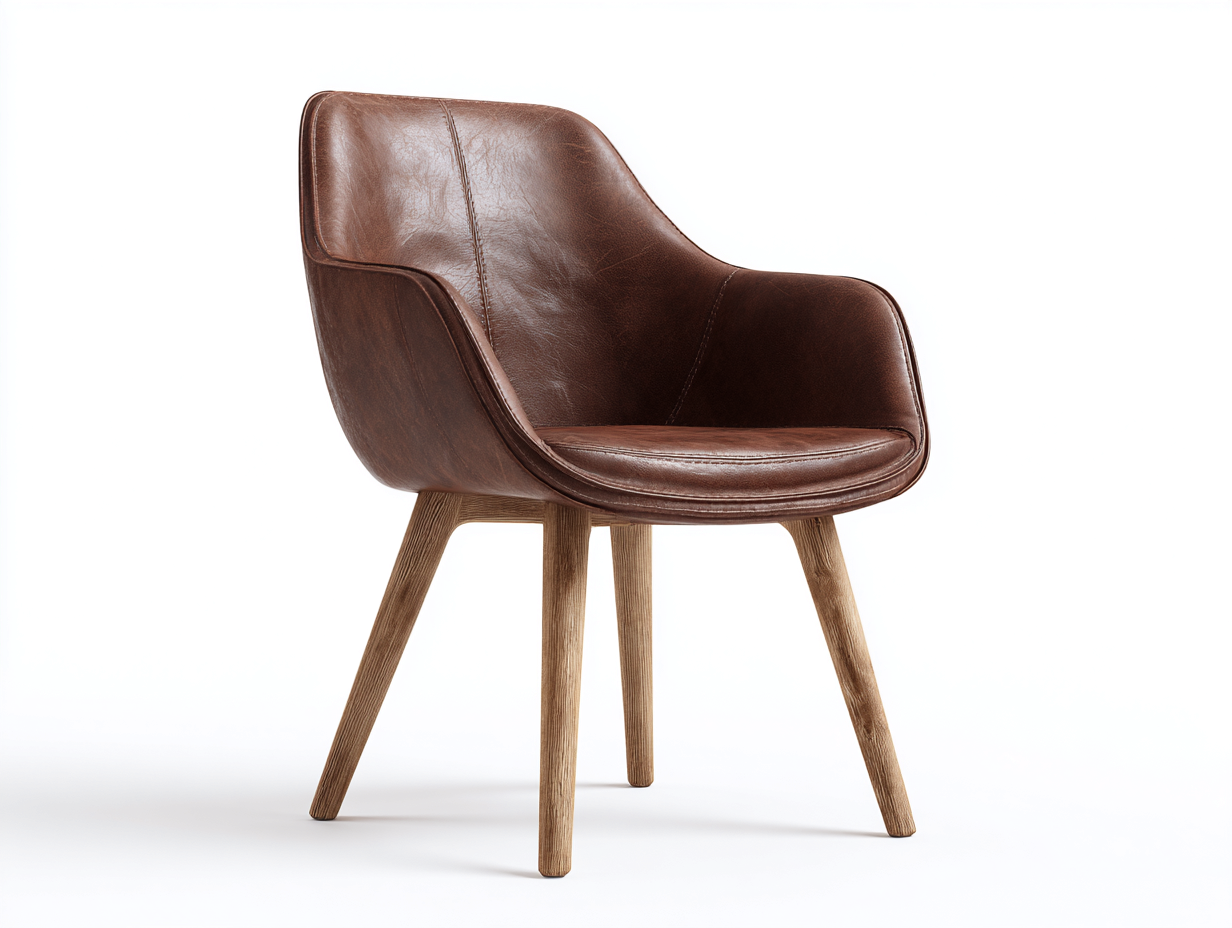 Esszimmerstühle-Kunstleder-Holz-63x60x88 cm-Dunkelbraun-Moderner Stil-Homigetshop