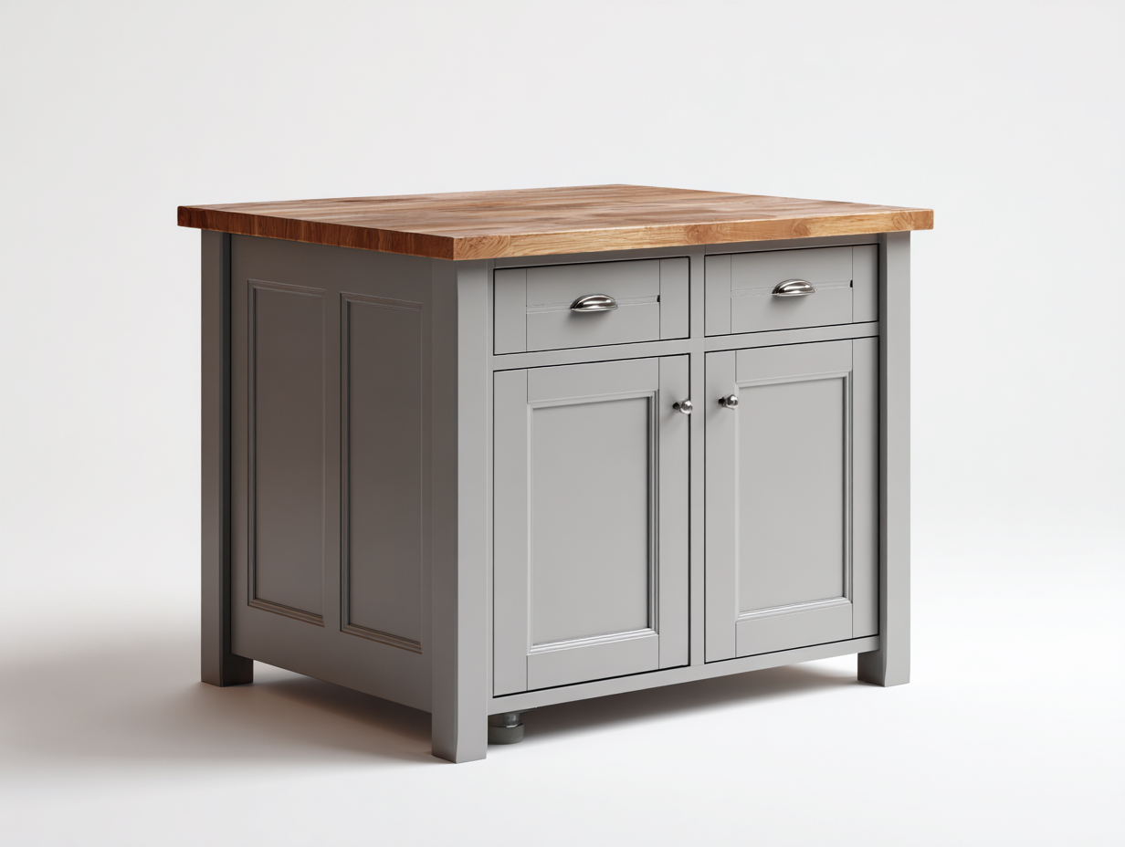 Sideboards-Holz-MDF-110x50x90 cm-Grau-Naturholz-Landhausstil-Homigetshop
