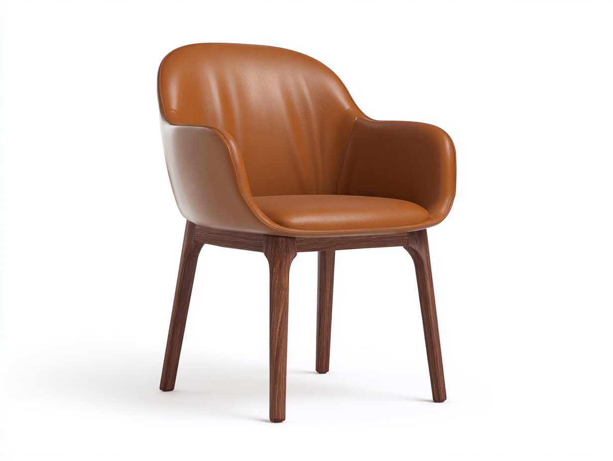 Esszimmerstühle - Kunstleder-Holz - 60x62x82 cm - Braun - Moderner Stil-Homigetshop