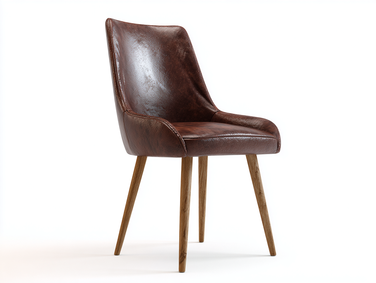 Esszimmerstühle - Kunstleder-Holz - 59x64x88 cm - Dunkelbraun - Moderner Stil-Homigetshop