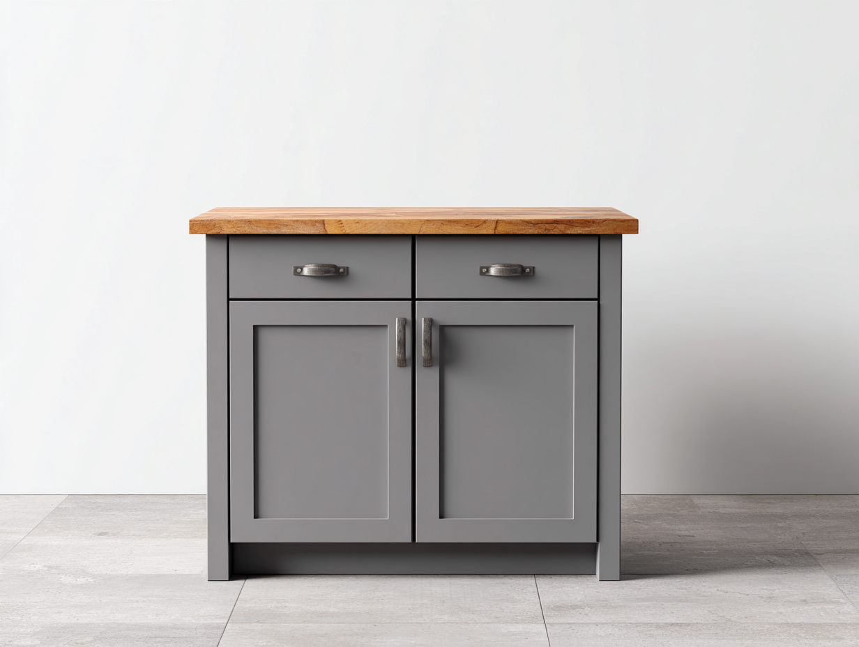 Sideboards-Holz-MDF-102x46x86 cm-Grau-Naturholz-Landhausstil-Homigetshop