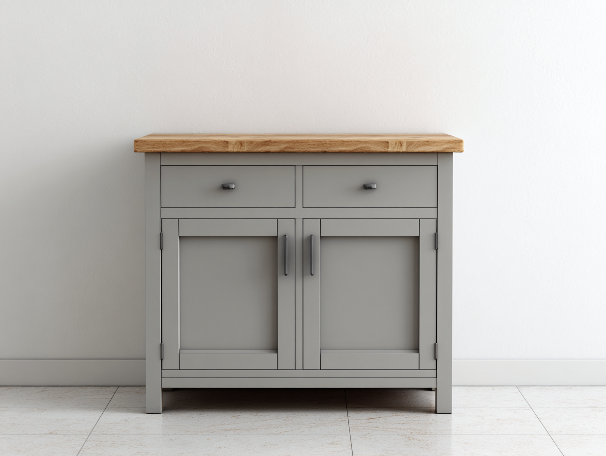 Sideboards-Holz-MDF-104x48x88 cm-Grau-Naturholz-Landhausstil-Homigetshop