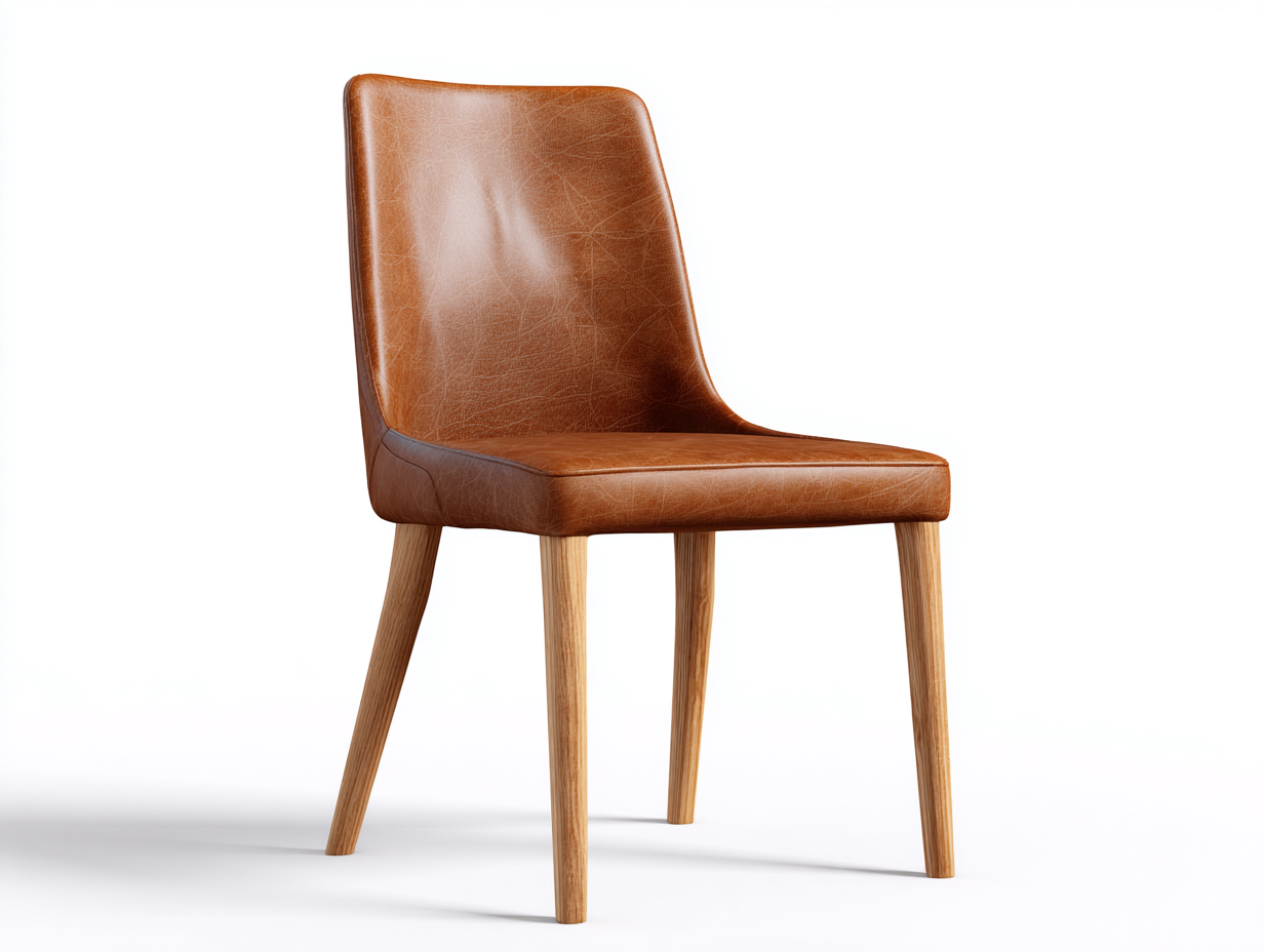 Esszimmerstühle-Kunstleder-Holz-57x52x80 cm-Hellbraun-Moderner Stil-Homigetshop