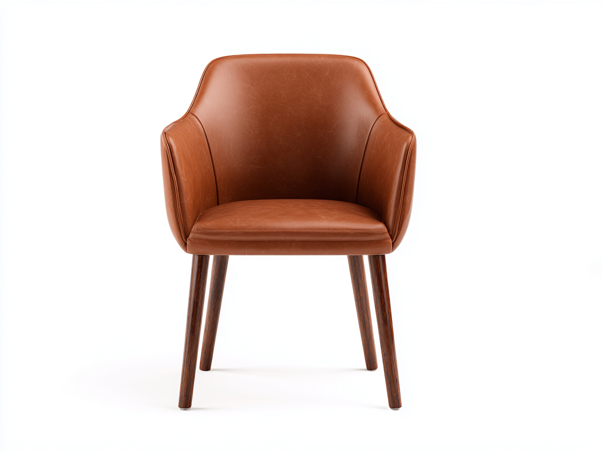 Esszimmerstühle - Kunstleder-Holz - 57x61x84 cm - Braun - Moderner Stil-Homigetshop