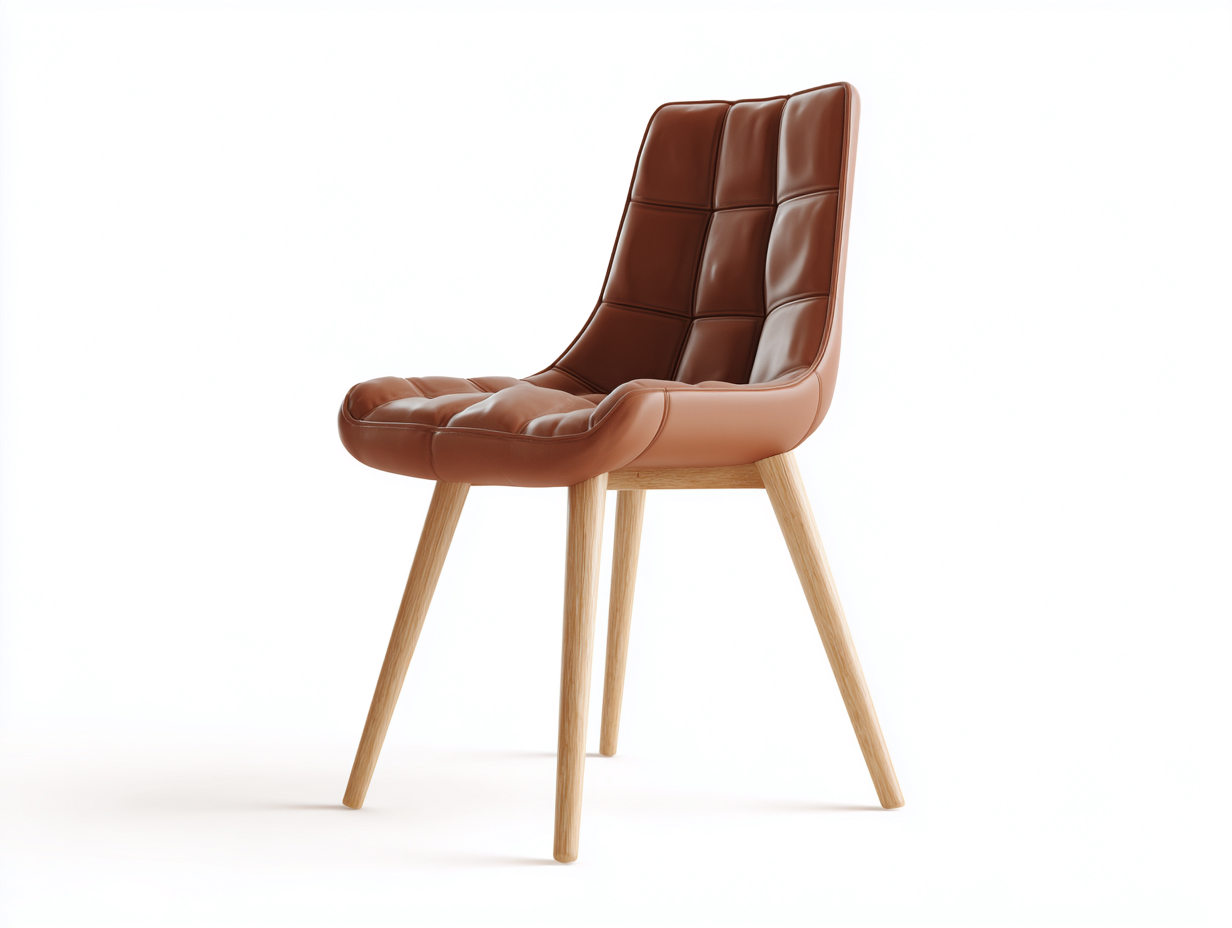 Esszimmerstühle - Kunstleder-Holz - 56x60x90 cm - Braun - Moderner Stil-Homigetshop