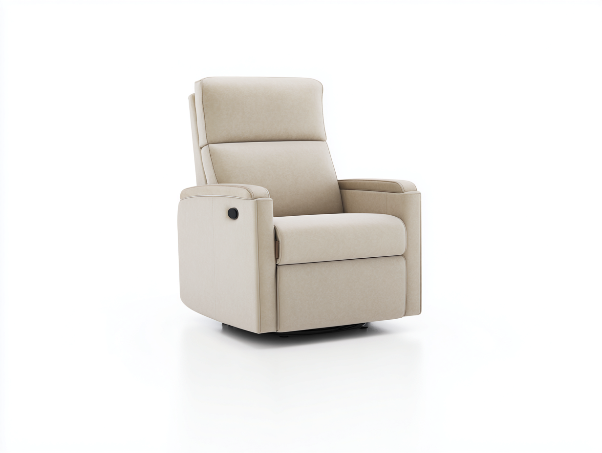 Liegesessel Kunstleder 88x90x110 cm Beige Wohnzimmer Verstellbar Ergonomisches Design-Cottagetbase