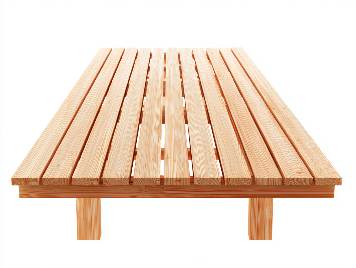 Table de jardin en bois 180 x 90 x 75 cm - bois naturel - adaptée à l'extérieur - style épuré-Craftgomart