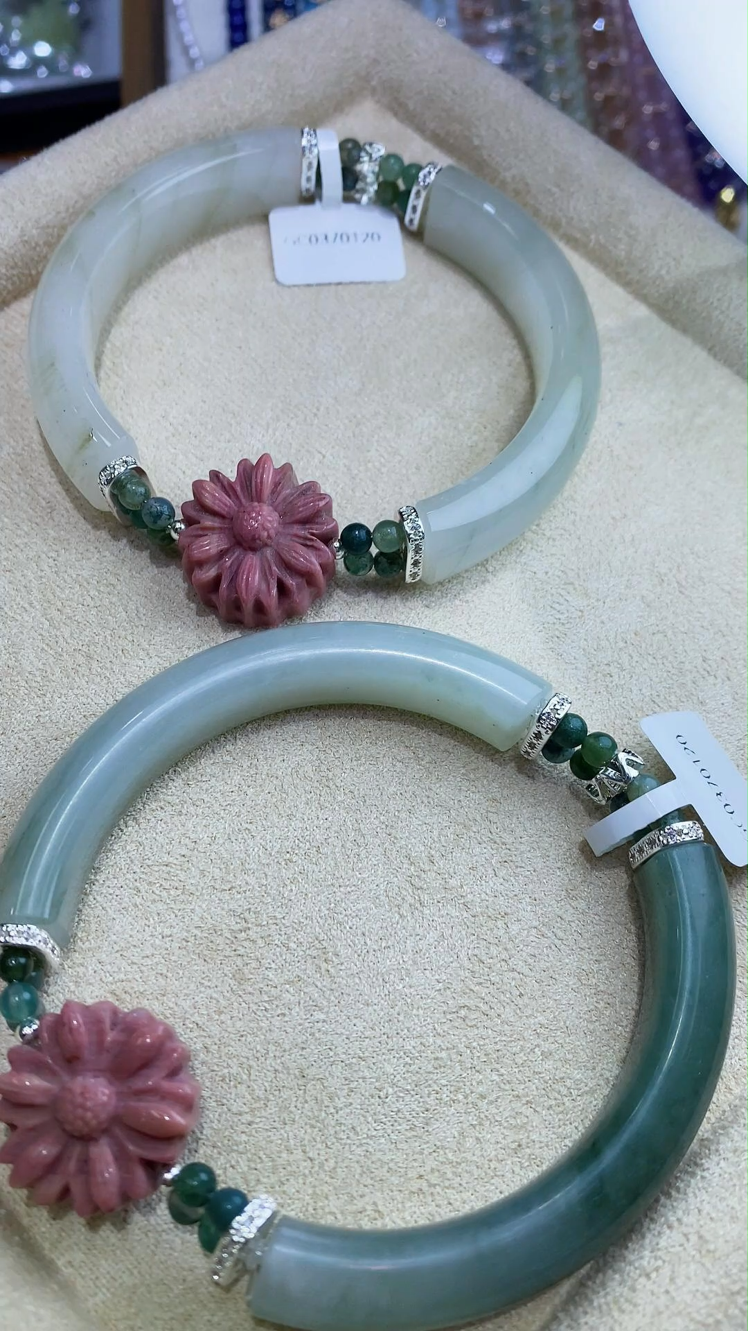 Jade Half Bangles