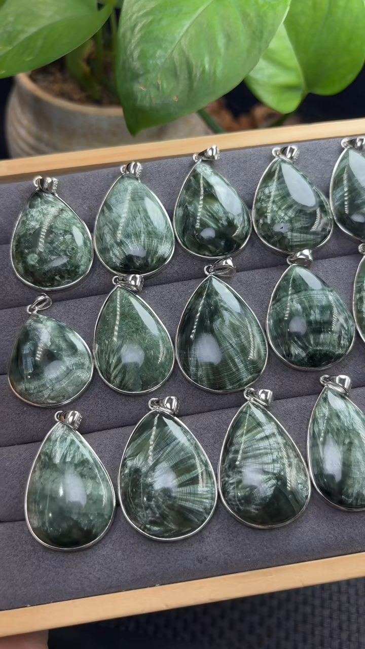 S925 Silver Seraphinite  Pendants