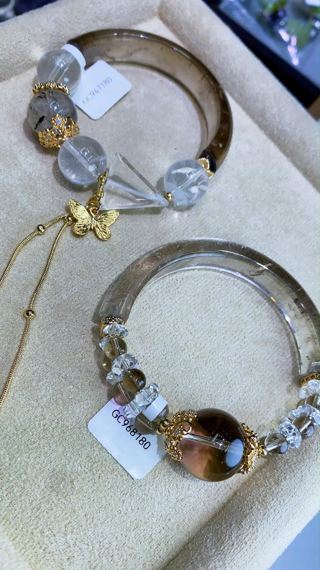 Smokey Quartz Half Bangles