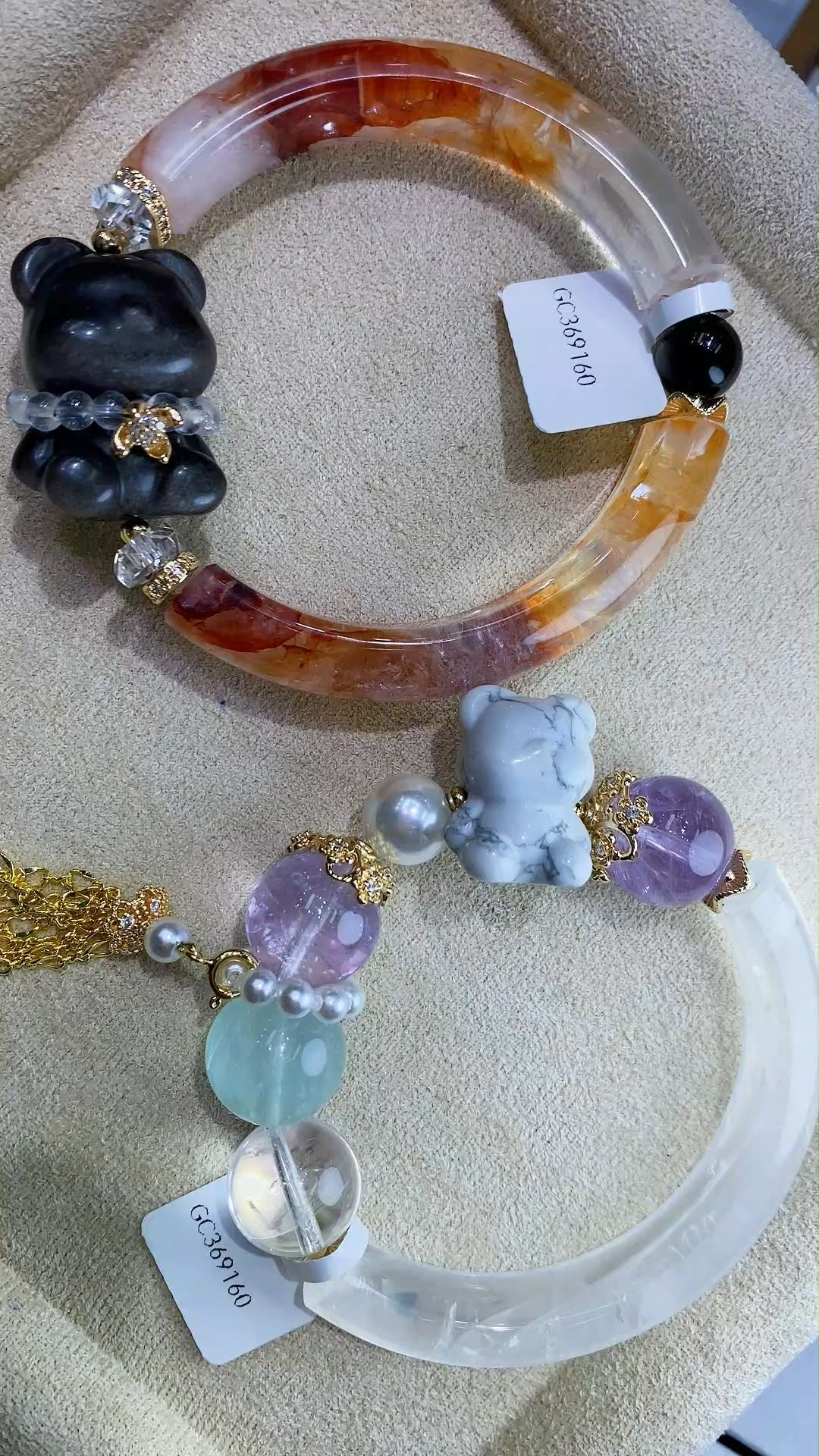Fire quartz  Half Bangles
