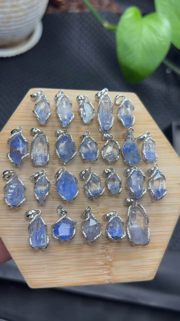 Dumortierite S925 Silver Pendants