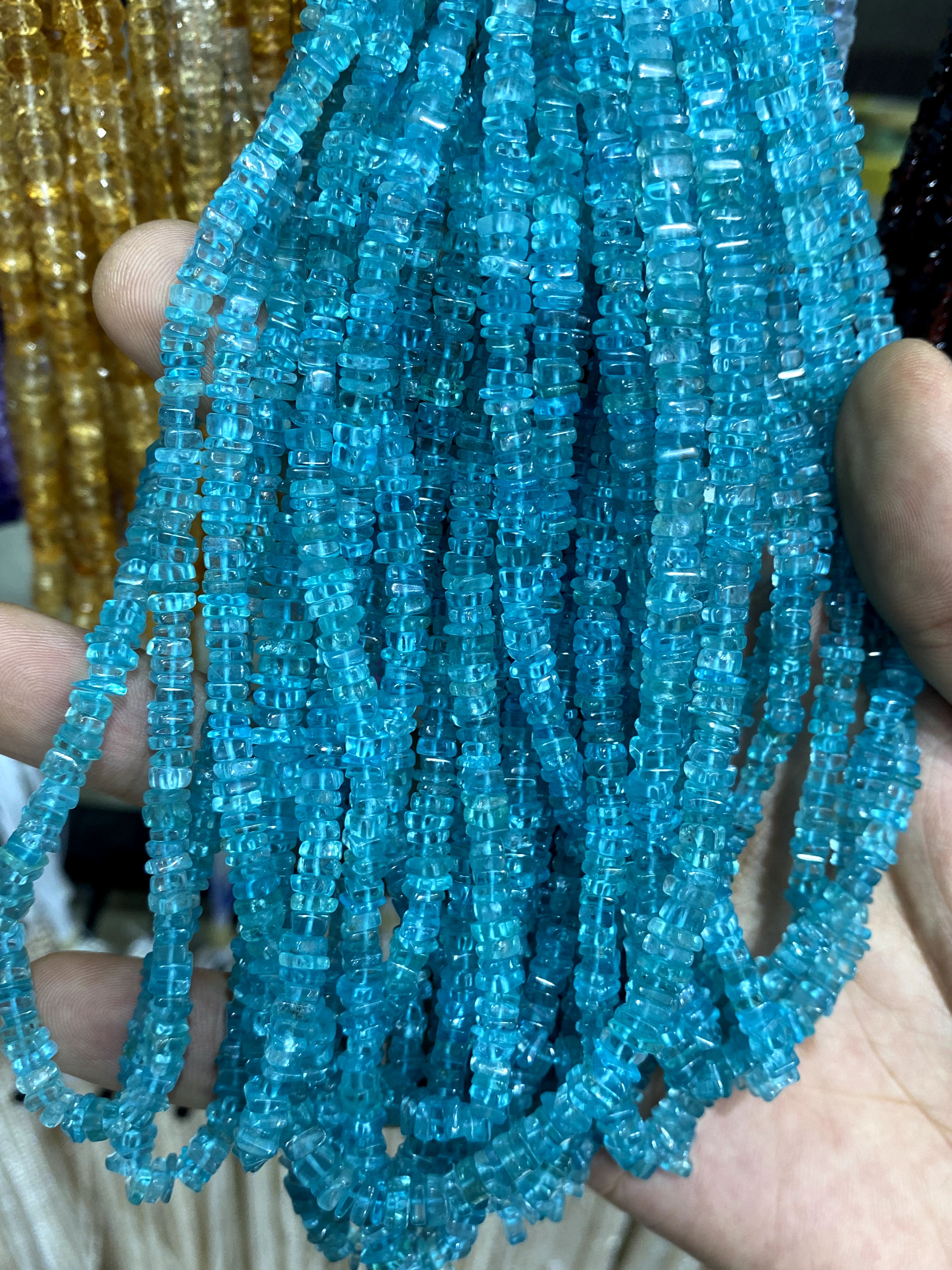  FacetedBlue Apatite Beads 