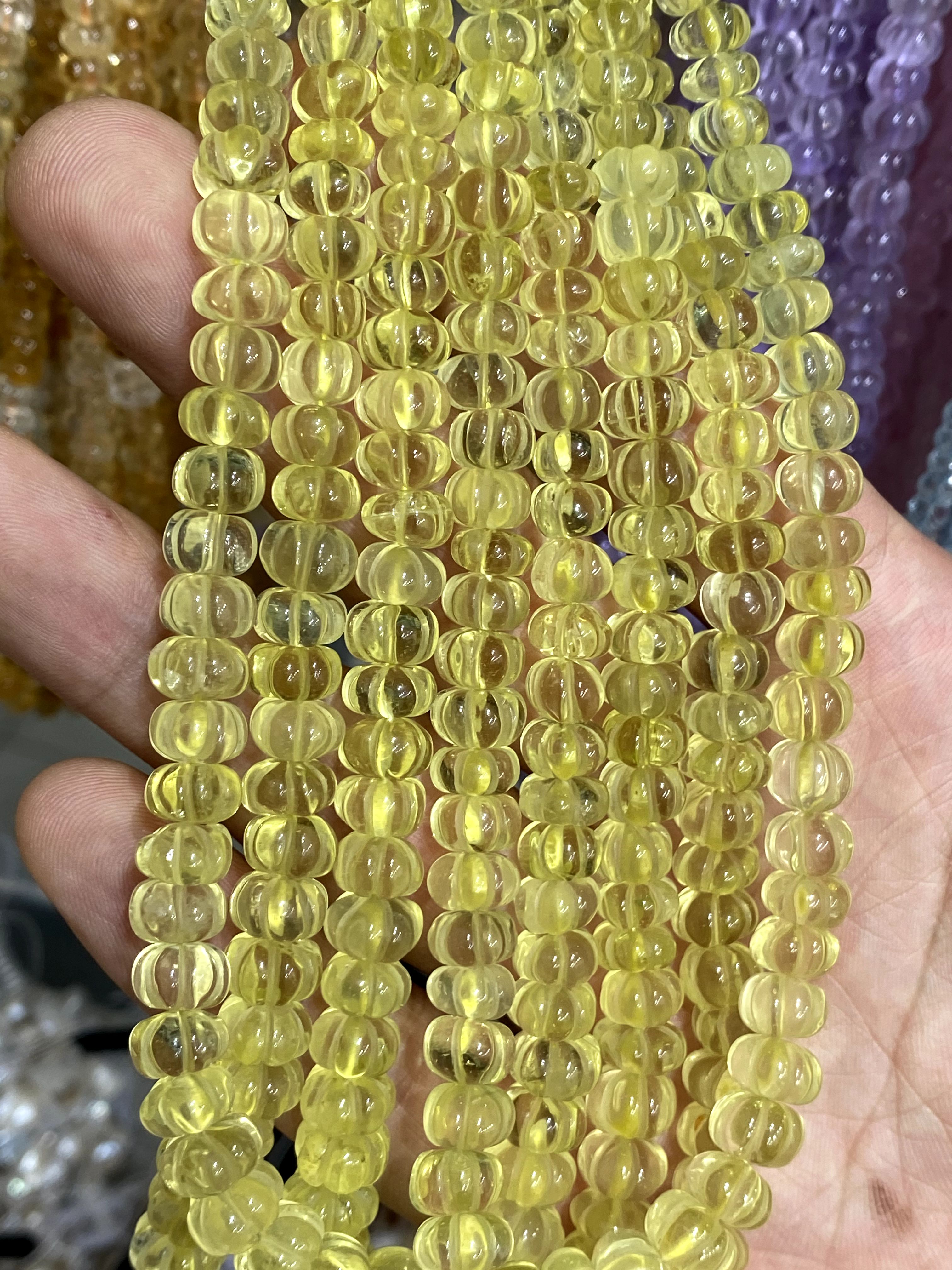 Citrine Pumpkin Beads