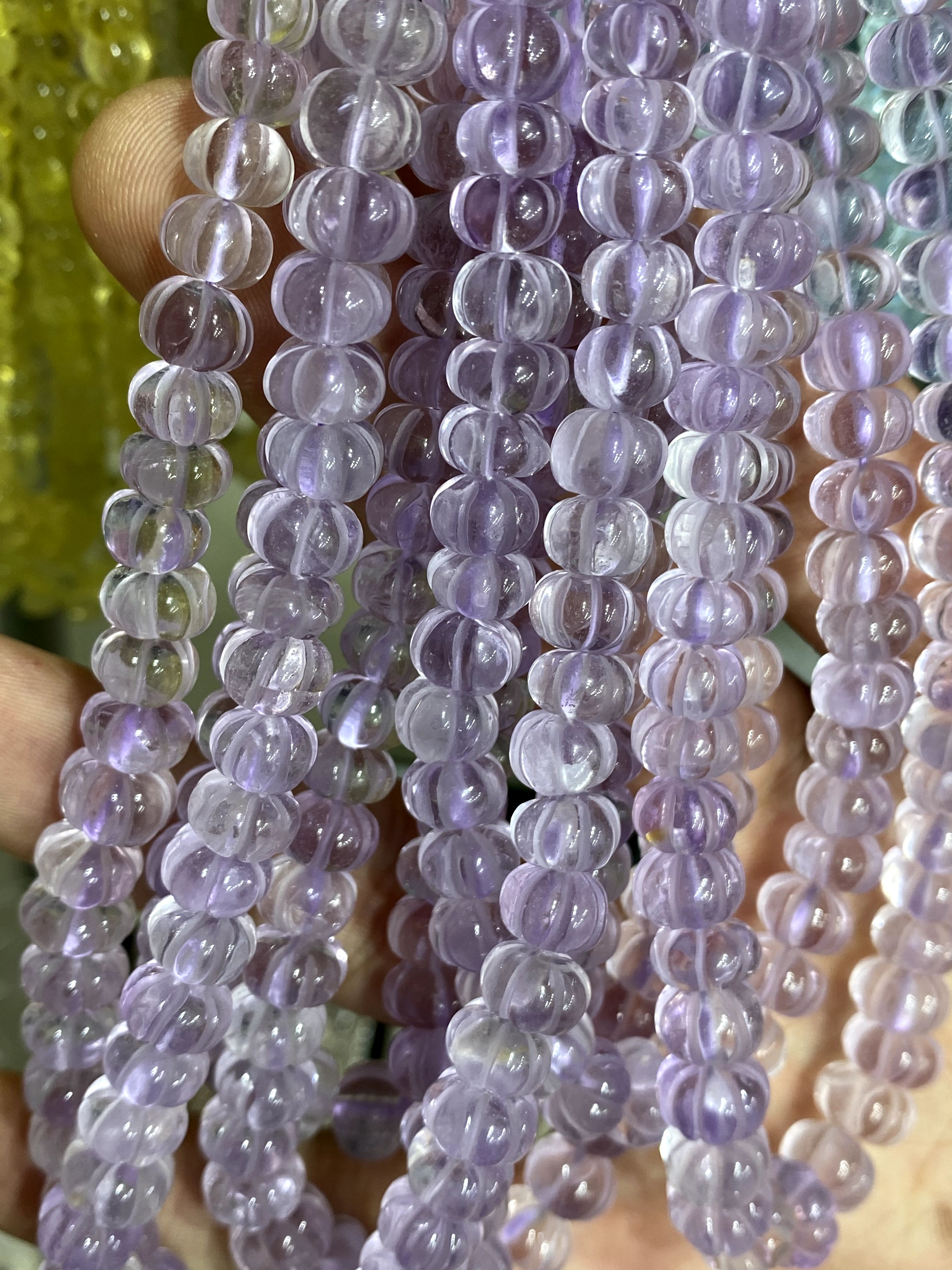 Amethyst Pumpkin Beads