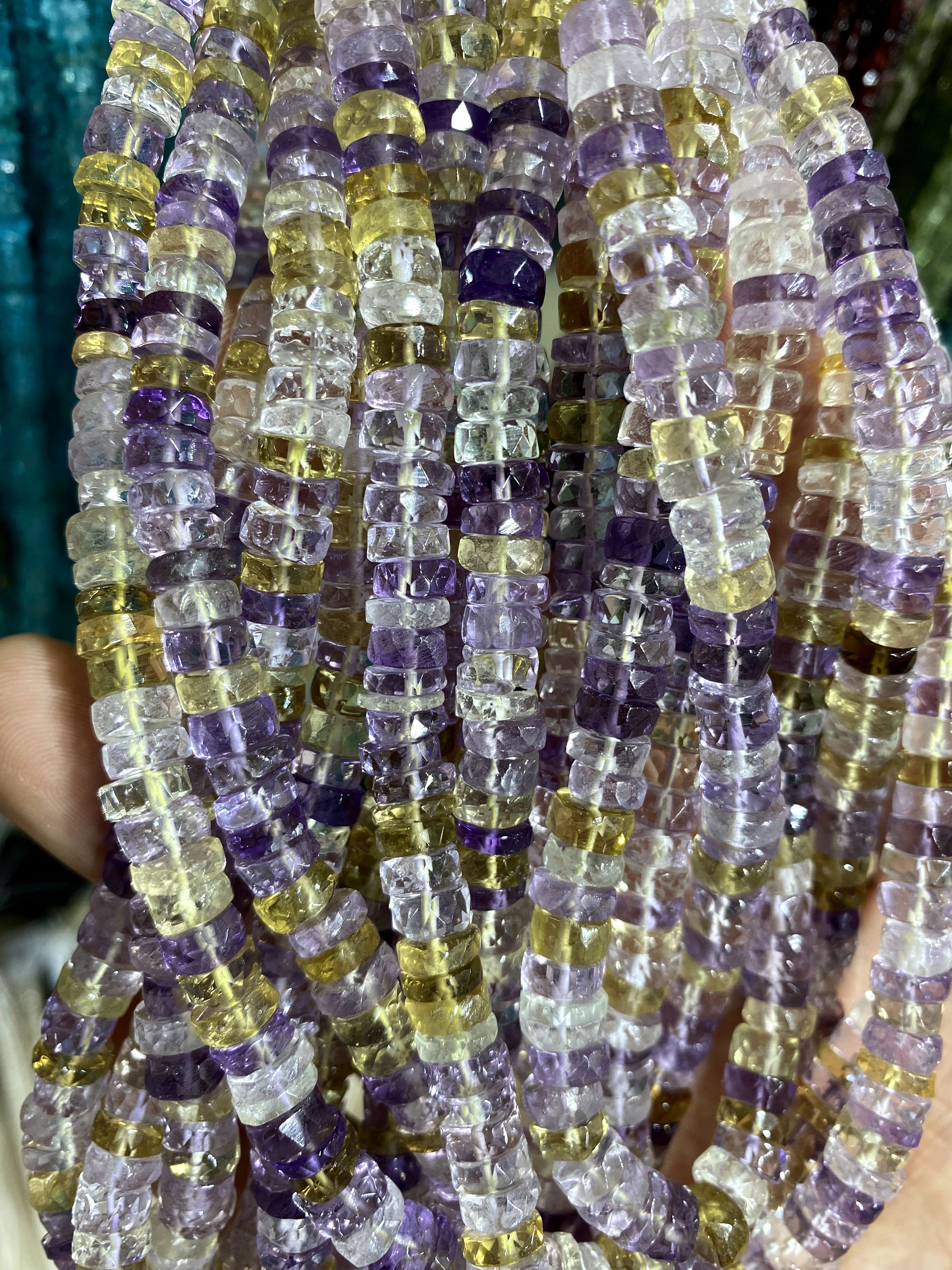 Faceted Mixed Materails Beads