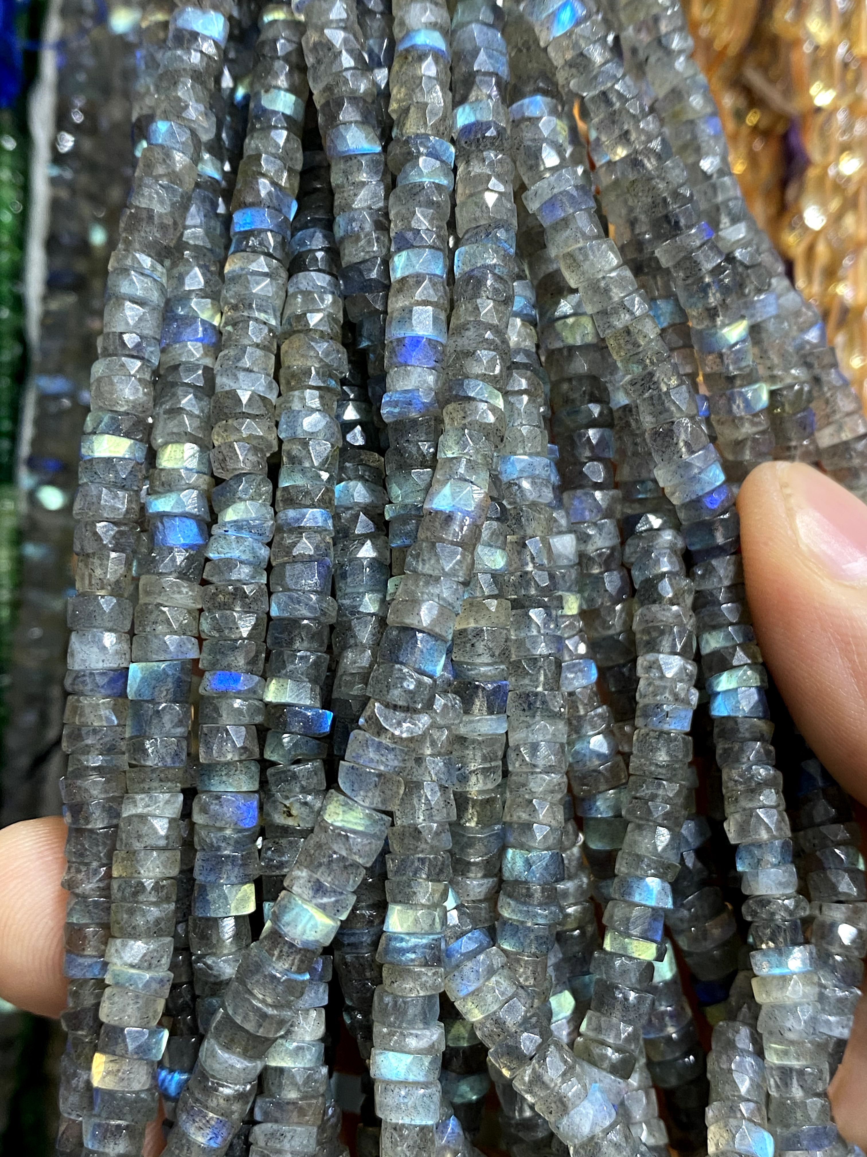 Faceted Labradorite Beads