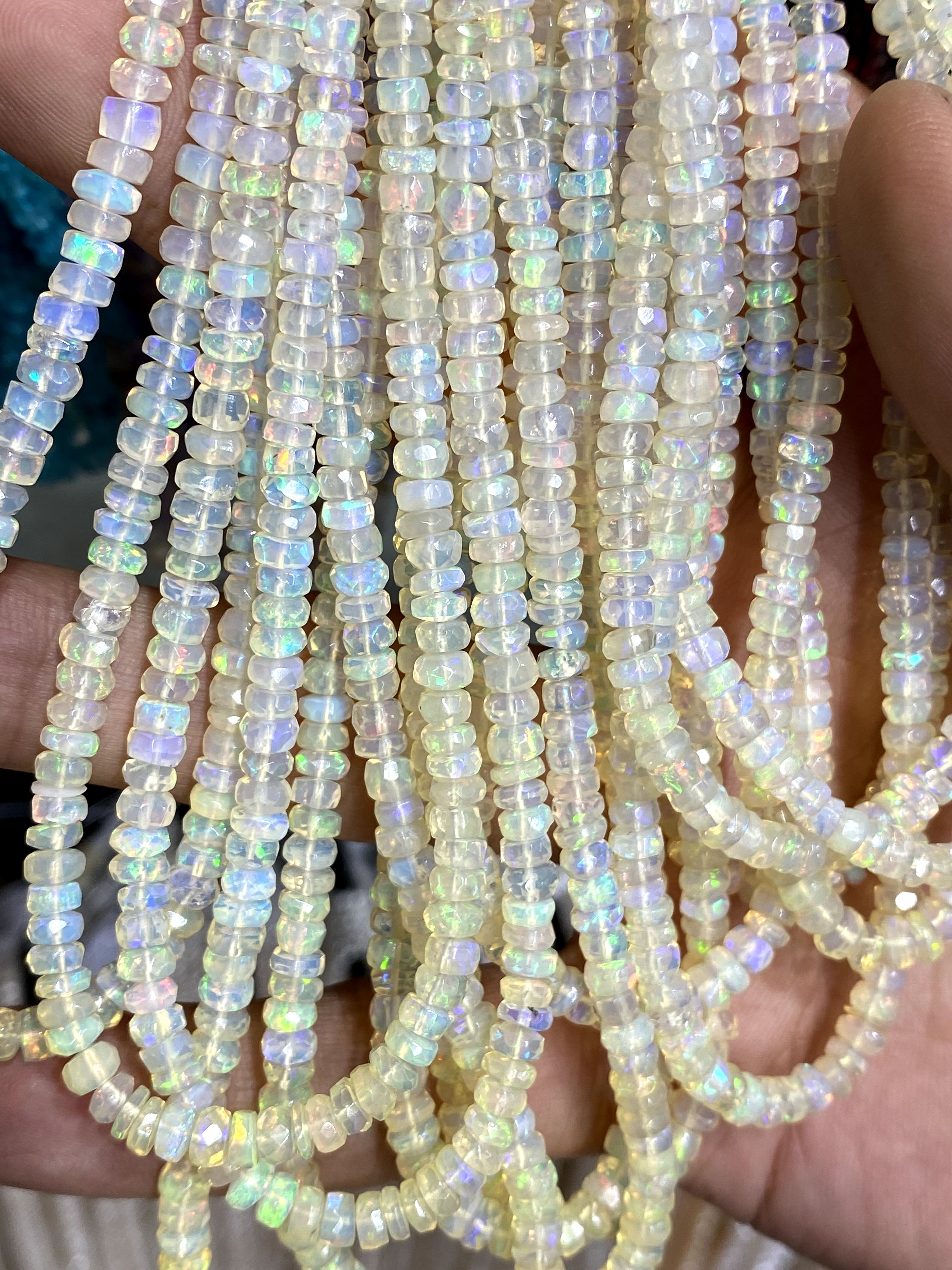 Faceted opal Beads