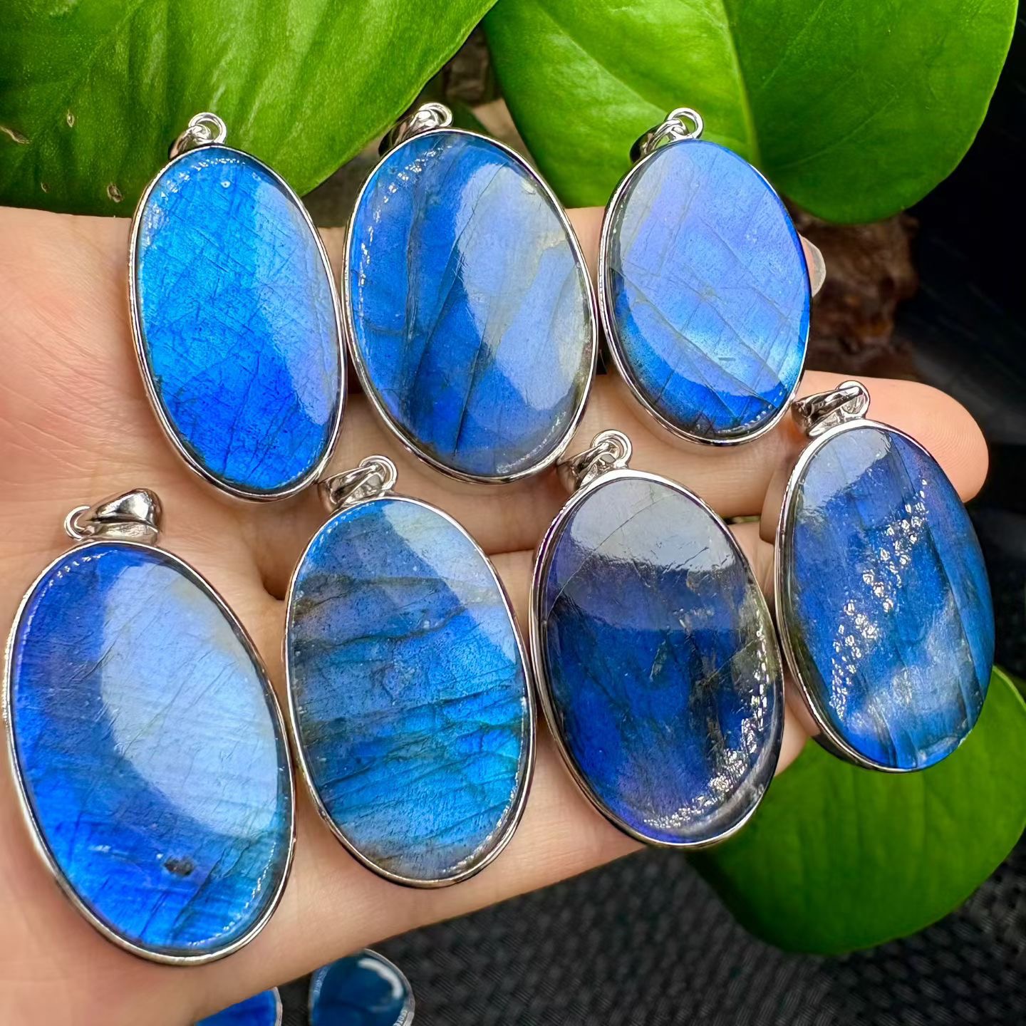 S925 Silver Labradorite Pendants