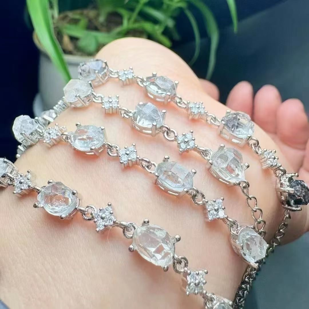 Copper Herkimer diamond  Bracelets