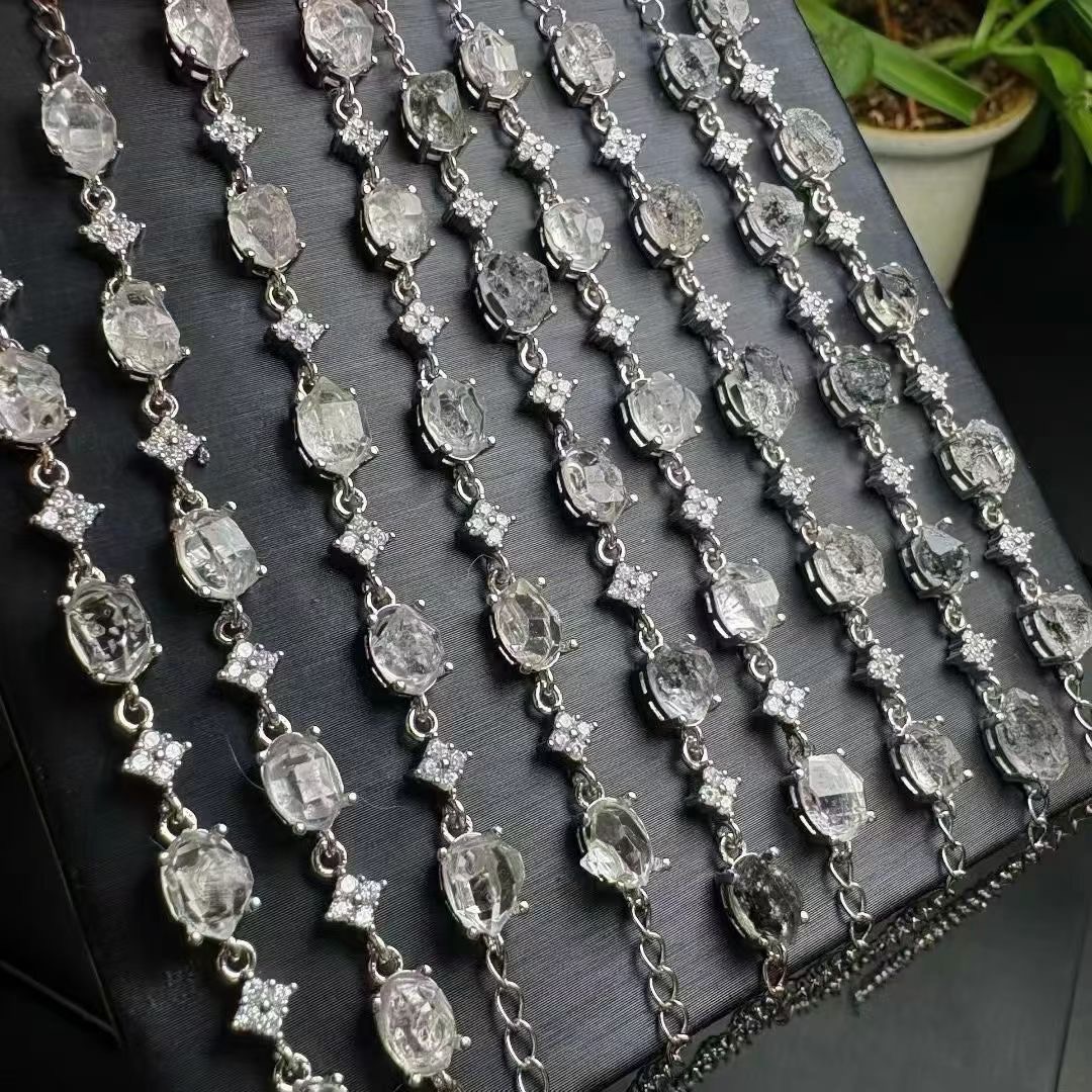 Copper Herkimer diamond  Bracelets