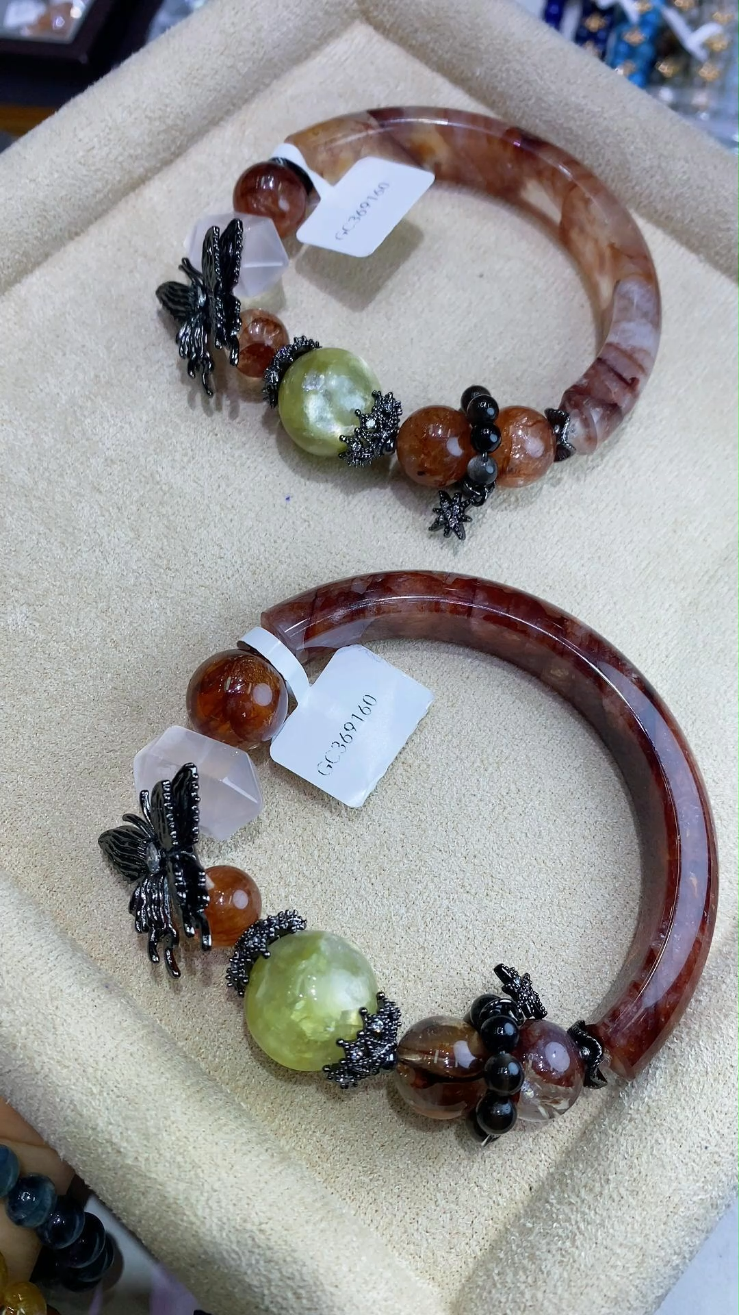 Fire Quartz Half Bangles