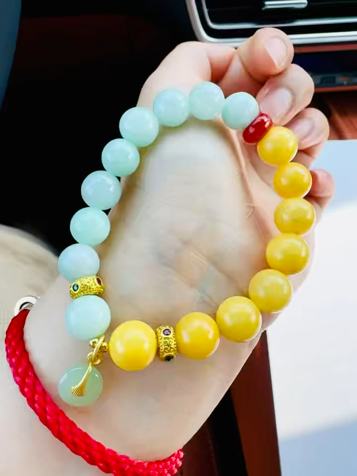 Jadeite Amber Bracelet