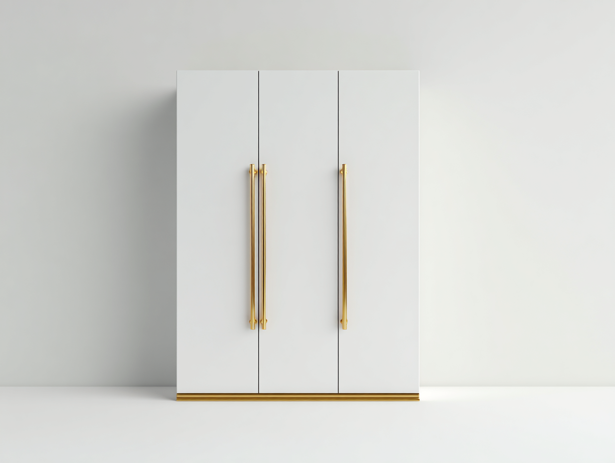 Armarios de 3 puertas madera MDF 120x60x200 cm blanco - diseño moderno para dormitorio-Bamboogetbay