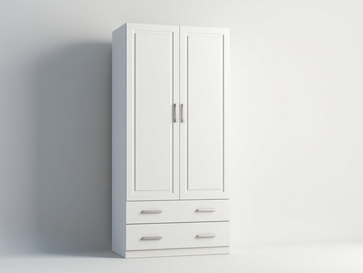 Armarios madera 80x50x180 cm blanco almacenamiento moderno-Bamboogetbay