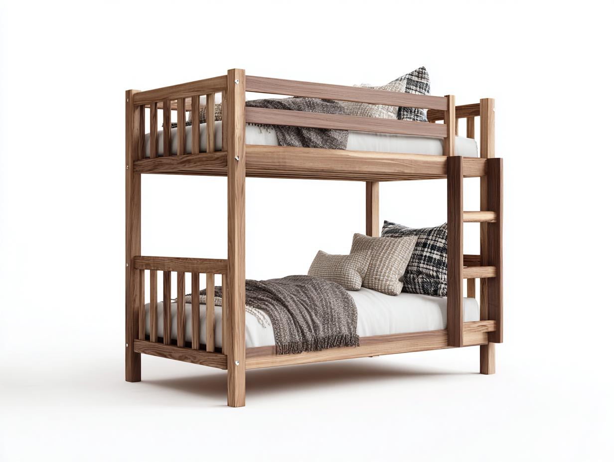 Literas de madera 200x100x160 cm - madera maciza - marrón - diseño moderno-Bamboogetbay
