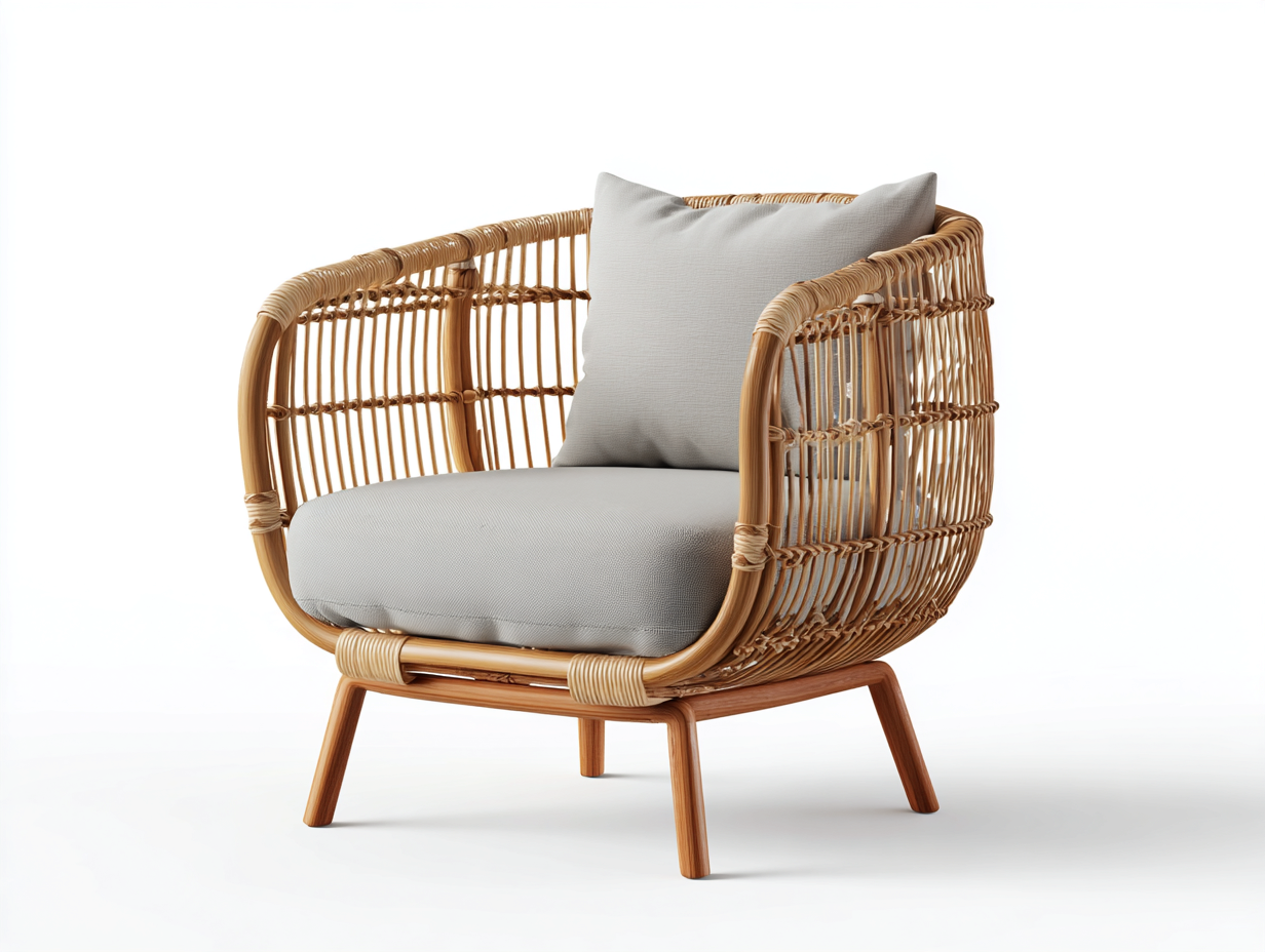Polyrattan Gartensessel 78x72x80 cm - Natur-Beige - Modernes Design-Cozymyshop