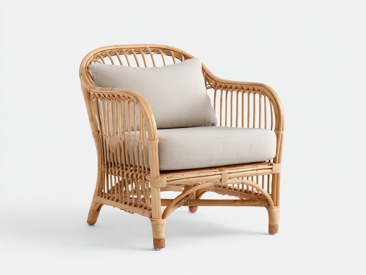 Polyrattan Gartensessel 75x70x85 cm - Natur-Beige - Modernes Design-Cozymyshop
