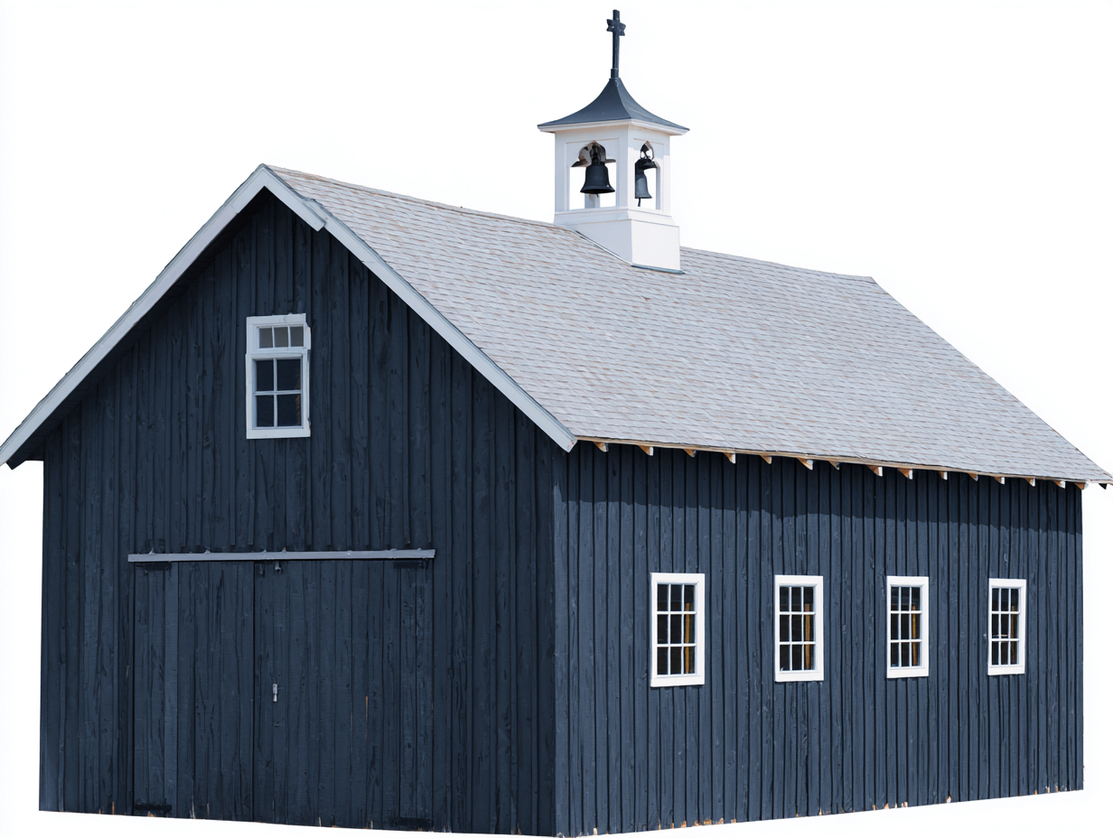 Gartenhäuser Holz 300x250x280 cm Blau Weiß - Klassisches Design mit Glockenturm-Pinegetloft