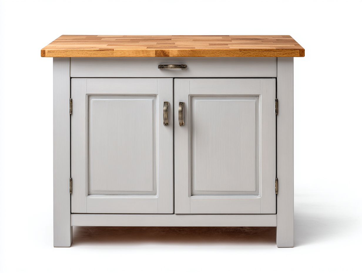 Sideboards Holz 100x45x85 cm - Grau-Braun - Modernes Design-Pinegetloft