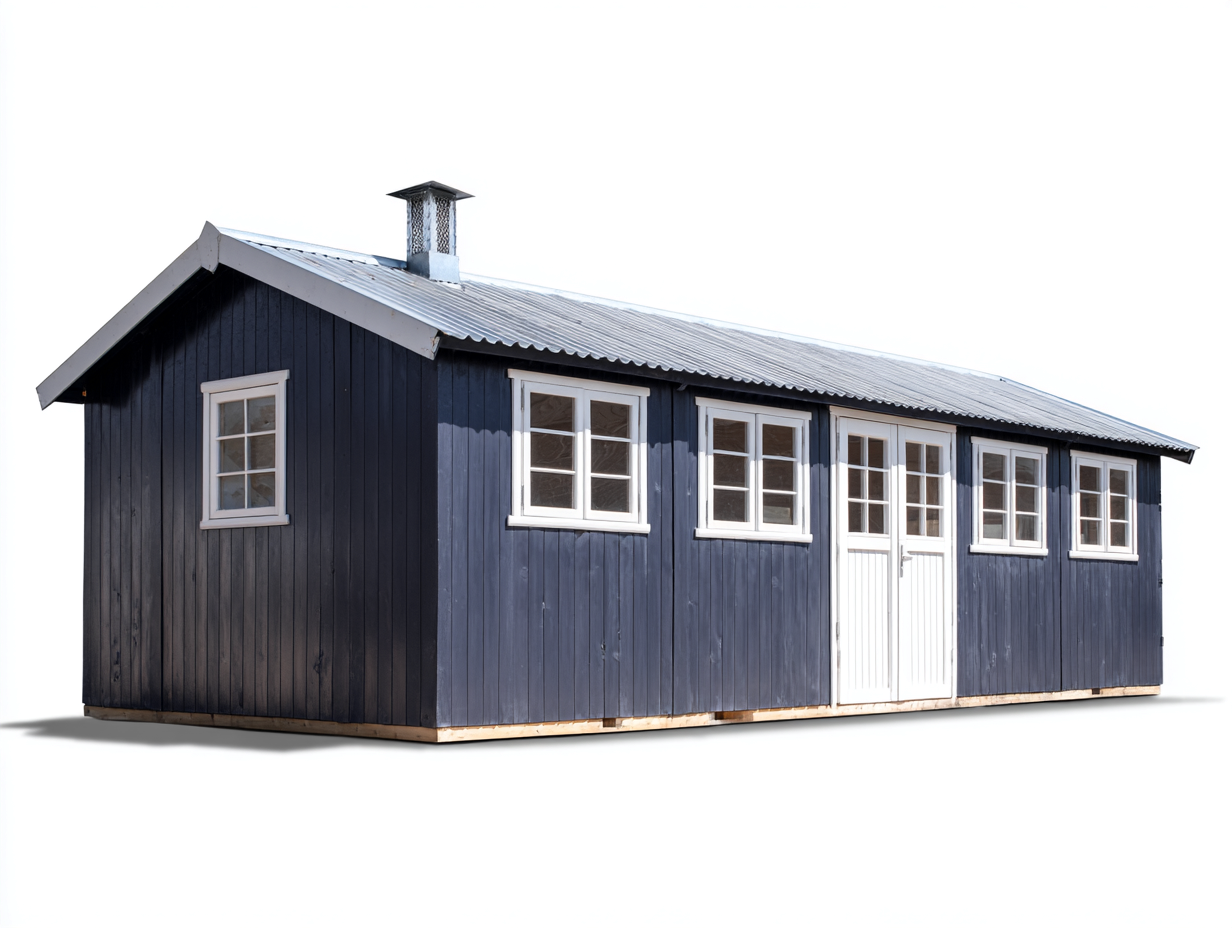 Gartenhäuser Holz 400x250x220 cm Blau Weiß - geeignet für Garten - Modernes Design-Pinegetloft