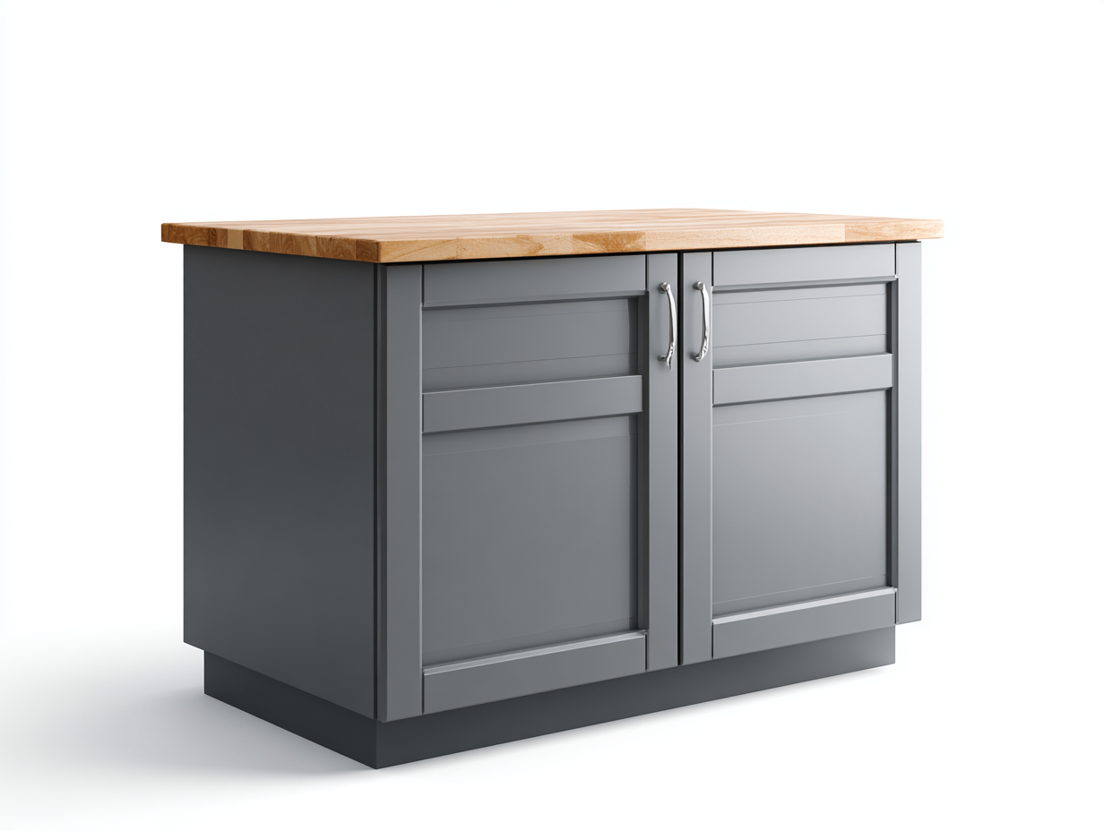 Sideboard Holz 120x45x85 cm - Grau-Originalholz - Mit 2 Türen - Modernes Design für Wohnzimmer und Esszimmer-Pinegetloft