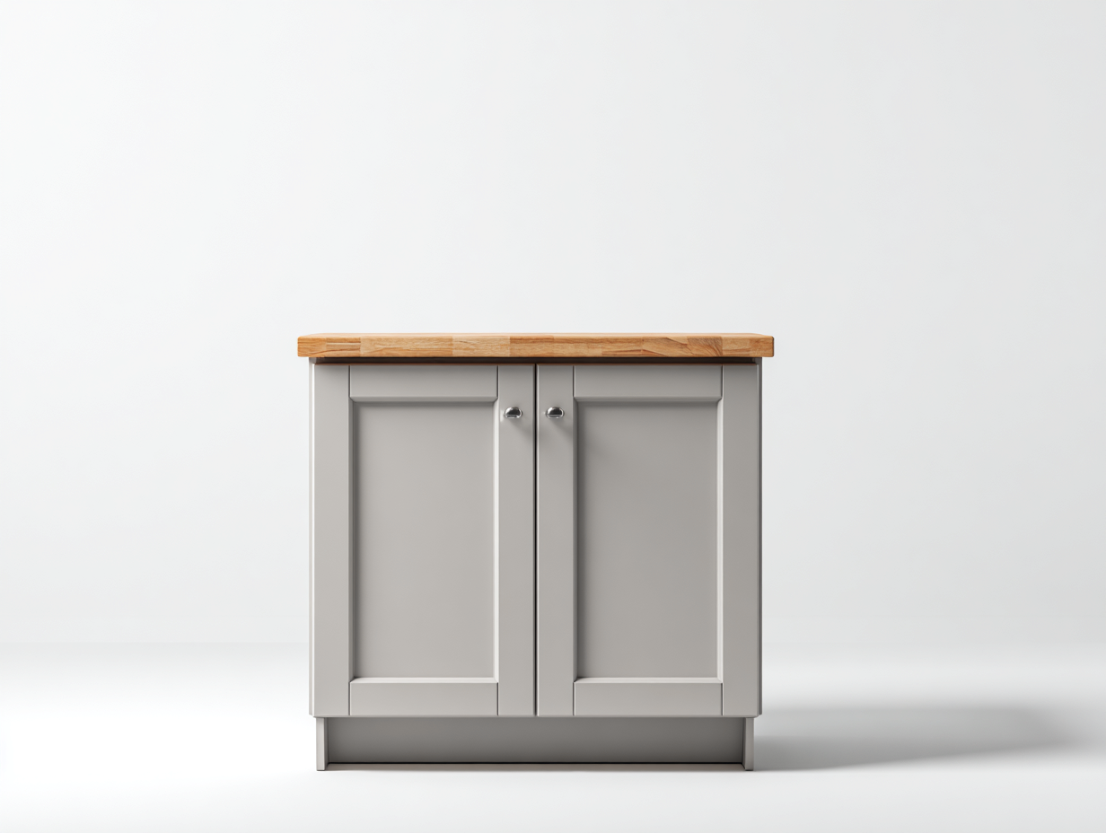 Sideboards Holz 100x40x85 cm Grau Natur - Klassisches Design mit Stauraum-Pinegetloft