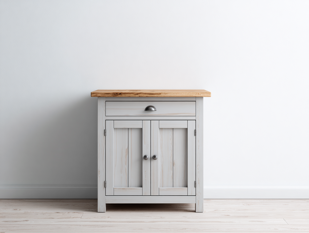 Sideboards Holz MDF 80x40x80 cm Grau Natur - geeignet für Esszimmer - Modernes Design-Pinegetloft