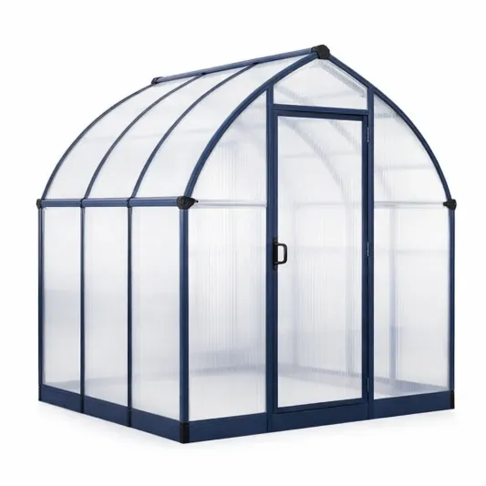 Gewächshaus Aluminium Polycarbonat Blau/Transparent 200x250x200cm-decofetra