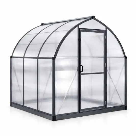 Gewächshaus Aluminium Polycarbonat 190x195x200 cm-decofetra