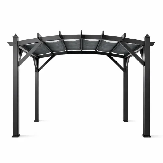Aluminium Pavillon Pergola 300x250x220 cm Schwarz Polycarbonat-decofetra